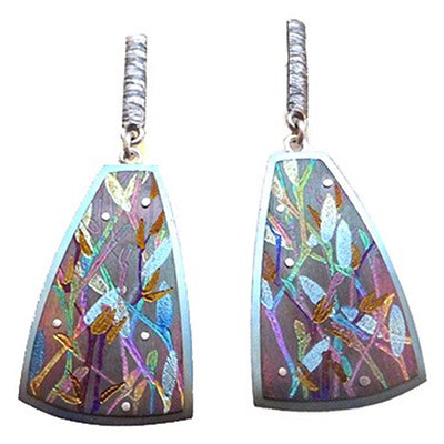 'twig' drop-earrings